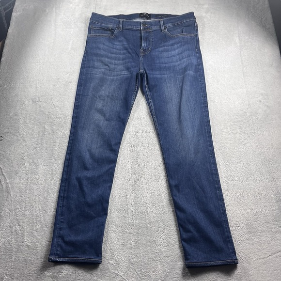 7 FOR ALL MANKIND Luxe Performance Plus Slimmy Tapered Jeans Men's 38x30 Blue - Picture 1 of 12